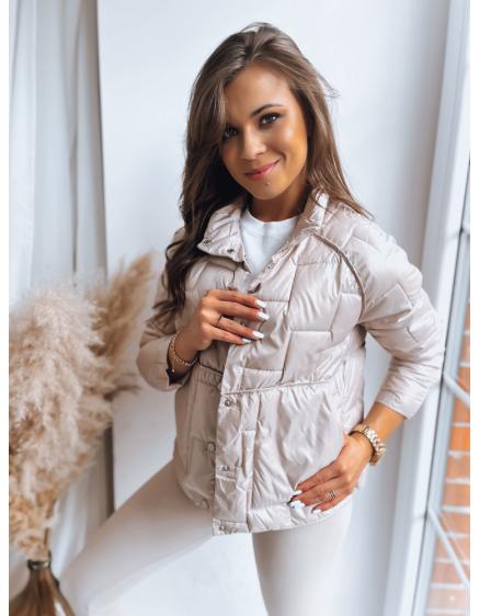 Női steppelt fordítható kabát NATINA bézs színű