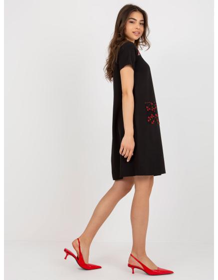 Dámské šaty s krátkými rukávy IVANA černé 