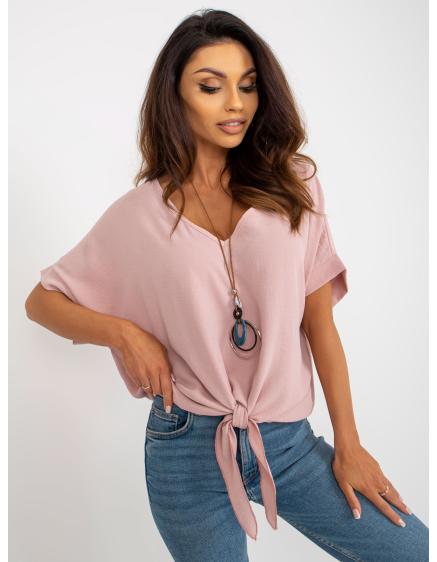 Dámská halenka s vázáním VALDIA světle růžová