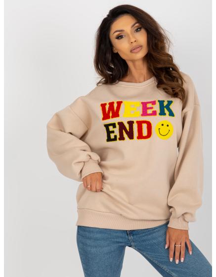 Dámská halenka s dlouhými rukávy bez kapuce AURELIA béžová