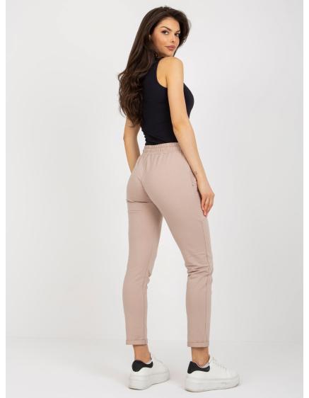 Dámske tepláky s vreckami BARTA béžové