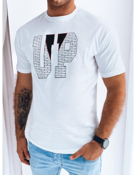 Pánské tričko s potiskem UP bílé