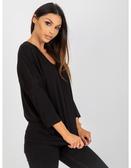 Női alap blúz 3/4-es ujjal EMMALYN fekete