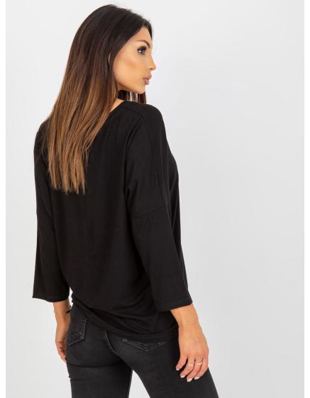 Női alap blúz 3/4-es ujjal EMMALYN fekete
