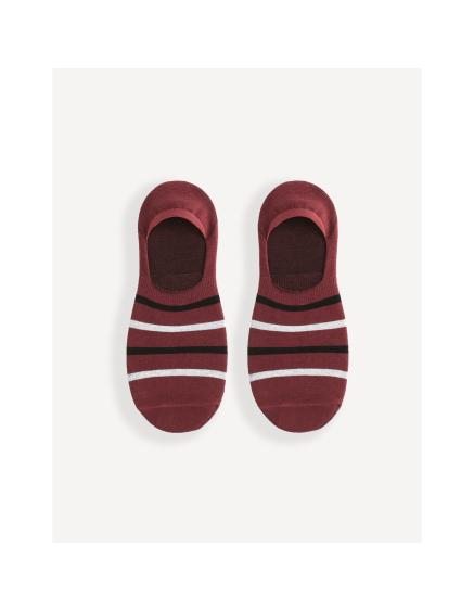Láthatatlan Siflag zokni csíkokkal Burgundi
