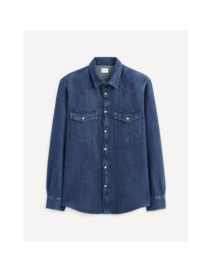 Džínsová bavlnená košeľa Sarevient
