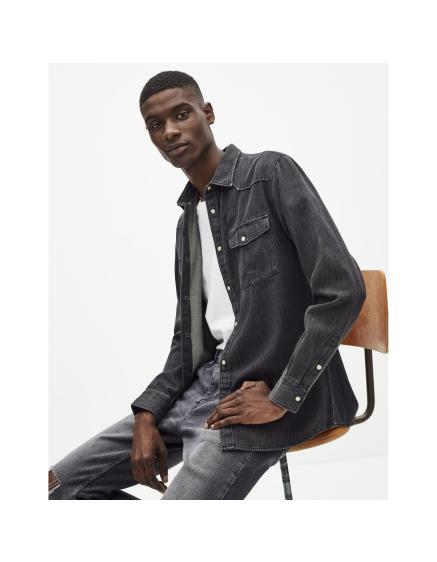 Džínsová bavlnená košeľa Sarevient