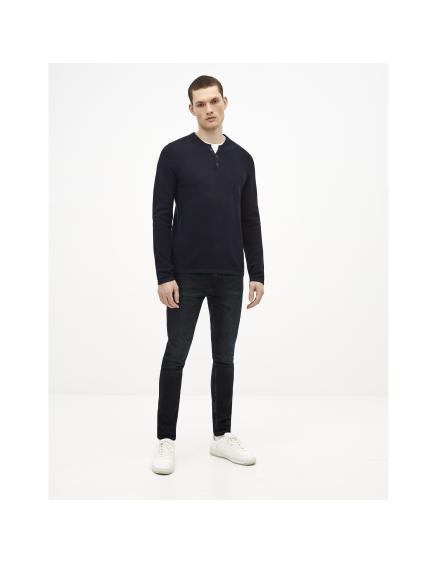 Bavlnený sveter Techillpic s gombíkmi pri krku