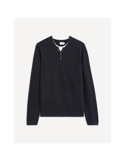 Bavlnený sveter Techillpic s gombíkmi pri krku