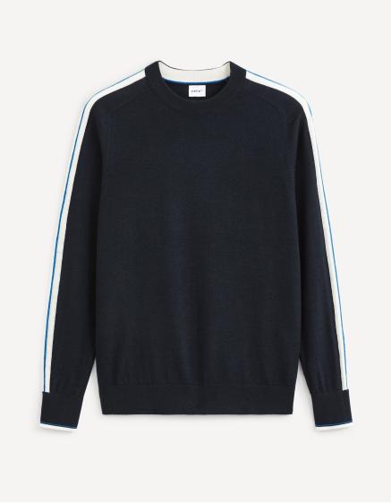 Vlnený sveter Veritas s pruhmi