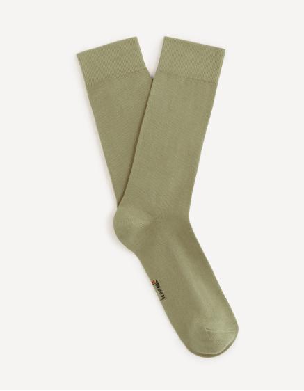 Magas zokni Cotton Supima® Khaki O