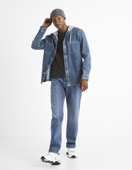 Džínová košile s kapucí Caoris