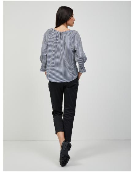 Modrá pruhovaná halenka