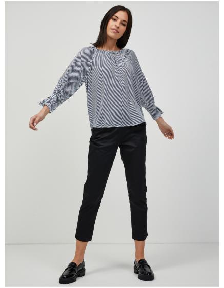 Modrá pruhovaná halenka