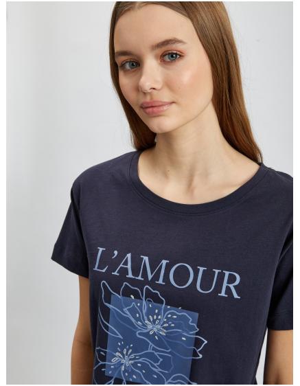 Tmavě modré dámské tričko