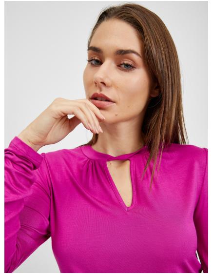 Tmavě růžové dámské tričko