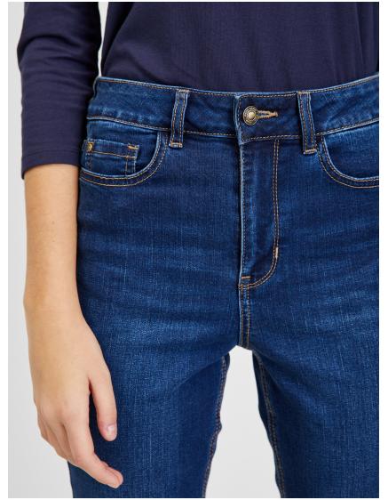 Tmavě modré dámské skinny fit džíny