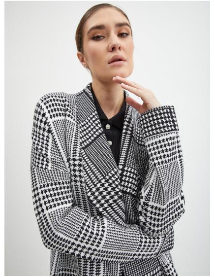 Černý dámský vzorovaný kardigan