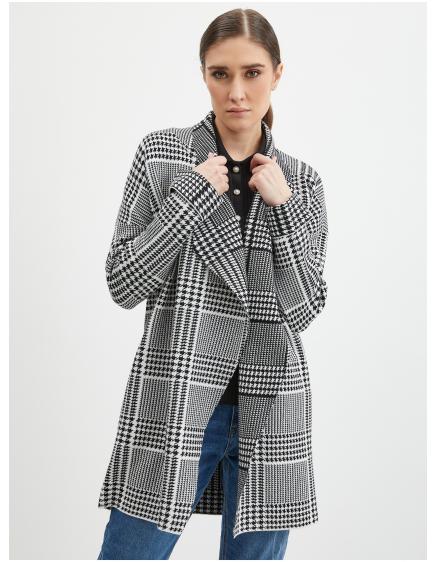 Černý dámský vzorovaný kardigan