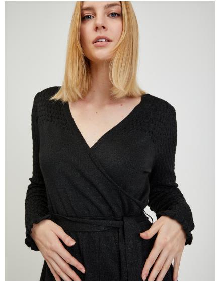 Černé dámské svetrové šaty