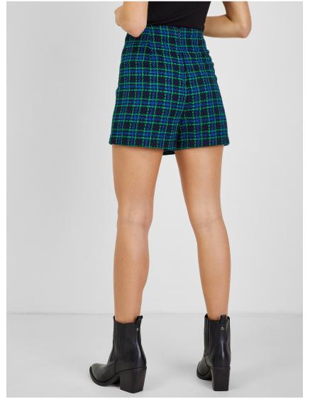 Zeleno-modrá dámská kostkovaná sukně
