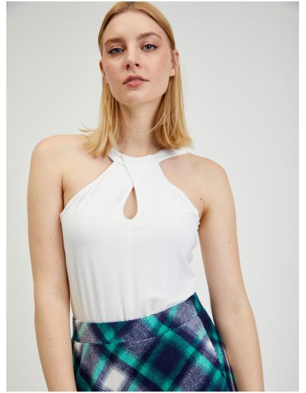 Zeleno-modrá dámská kostkovaná sukně