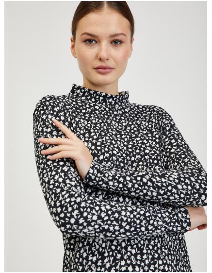 Černé dámské vzorované šaty