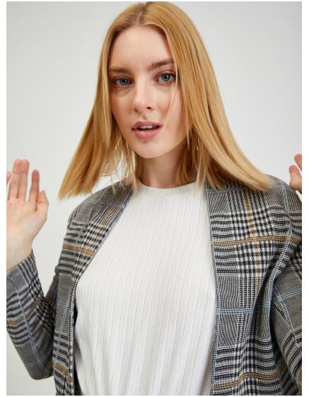 Női szürke kockás blézer