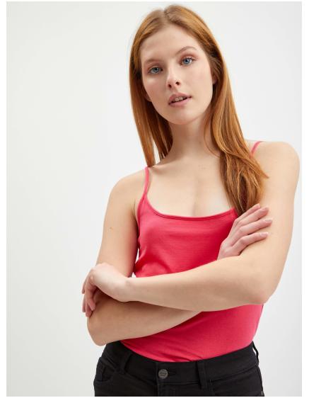 Tmavoružové dámske základné tielko