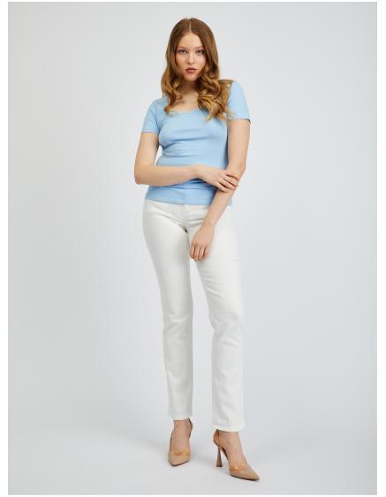 Világoskék női basic póló