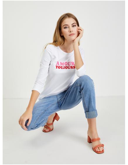 Bílé dámské tričko