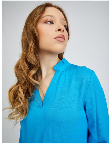 Modré dámske maxi šaty