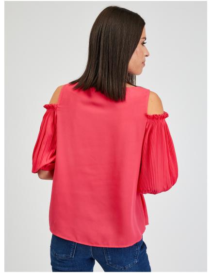 Tmavoružová dámska blúzka