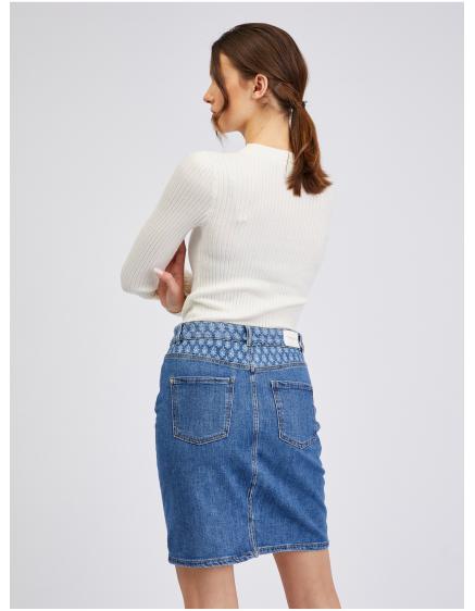 Modrá dámská džínová sukně