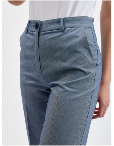 Modré dámske chino nohavice