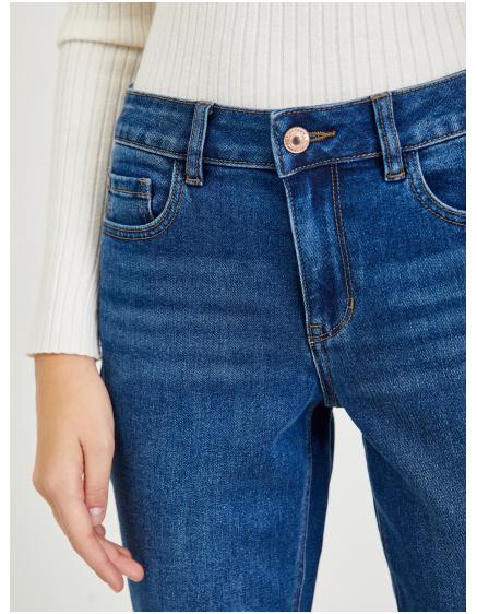 Modré dámske džínsy