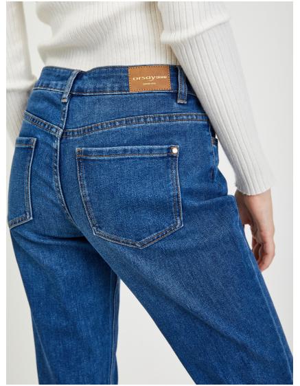 Modré dámske džínsy