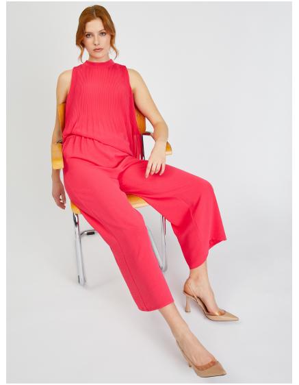 Tmavě růžová dámská plisovaná halenka