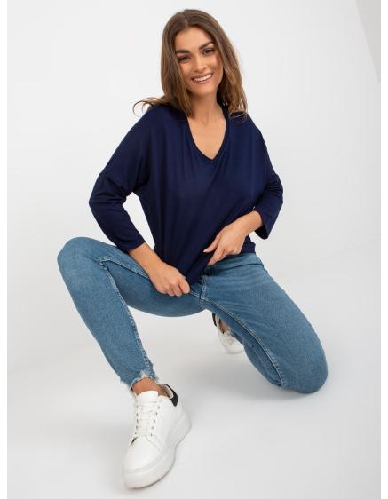 Női viszkózblúz BOHUMILA tengerészkék