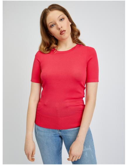 Tmavoružové dámske tričko so svetrom