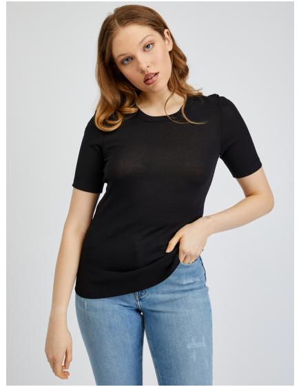 Čierna dámska košeľa so svetrom