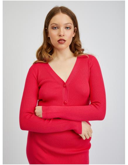 Sötét rózsaszín női kardigán ORSAY S