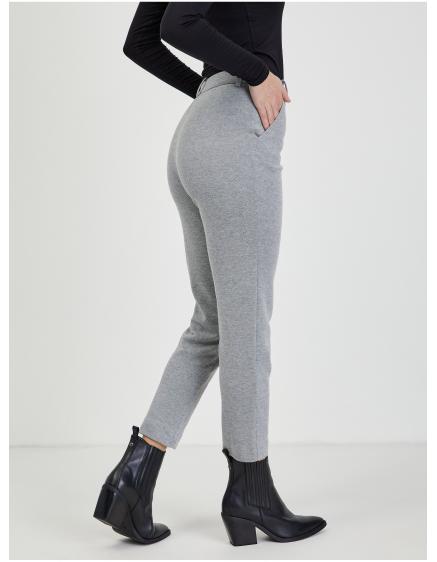 Světle šedé dámské kalhoty