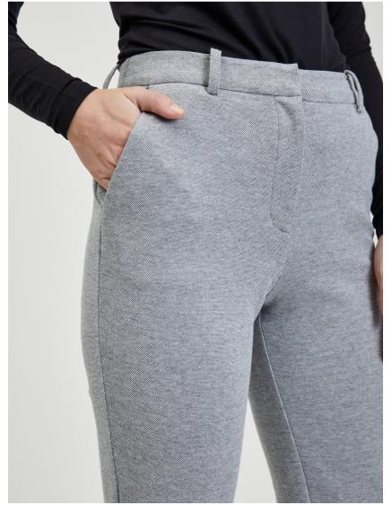 Světle šedé dámské kalhoty