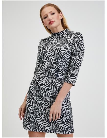 Fekete-fehér női mintás ruha