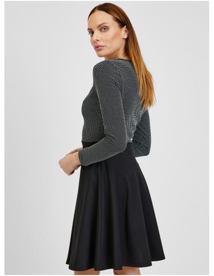 Černé dámské vzorované šaty