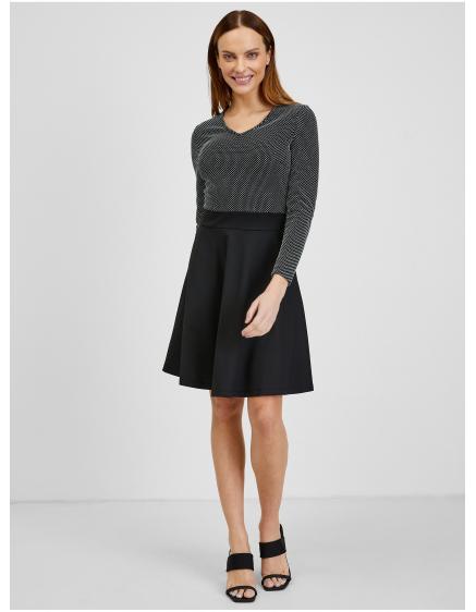 Černé dámské vzorované šaty