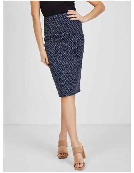 Sötétkék női mintás szoknya