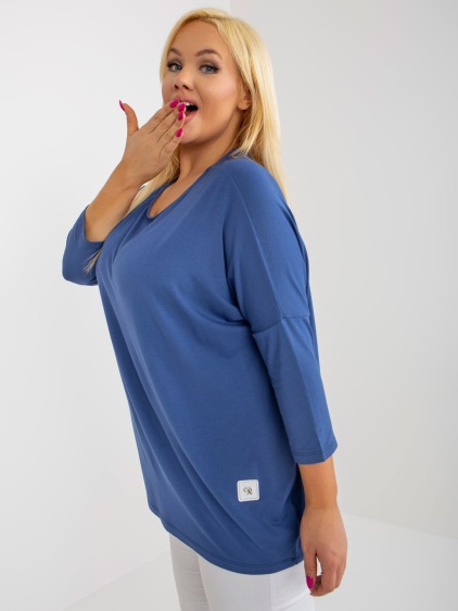Dámská halenka z viskózy plus size XILA modrá