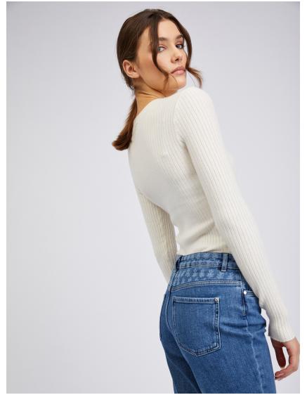 Modré dámské straight fit džíny